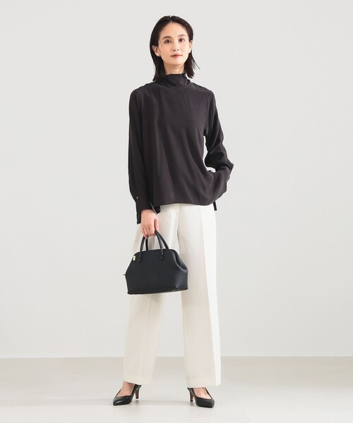 Demi-Luxe BEAMS（デミルクス ビームス）の「【セレモニー・フォーマル】ソフト ストレート パンツ＊（スラックス・レディース・オフホワイト/ベージュ/ネイビー・36/38）」の6枚目の写真