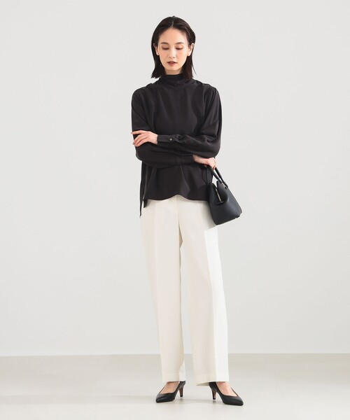 Demi-Luxe BEAMS（デミルクス ビームス）の「【セレモニー・フォーマル】ソフト ストレート パンツ＊（スラックス・レディース・オフホワイト/ベージュ/ネイビー・36/38）」の7枚目の写真