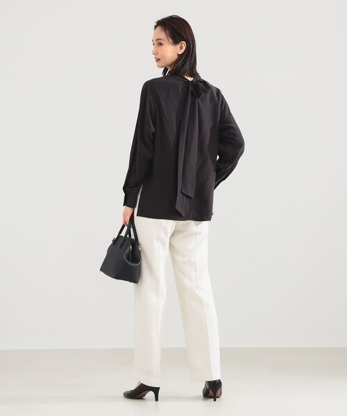 Demi-Luxe BEAMS（デミルクス ビームス）の「【セレモニー・フォーマル】ソフト ストレート パンツ＊（スラックス・レディース・オフホワイト/ベージュ/ネイビー・36/38）」の8枚目の写真