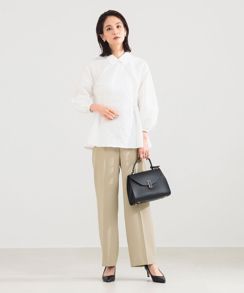 Demi-Luxe BEAMS（デミルクス ビームス）の「【セレモニー・フォーマル】ソフト ストレート パンツ＊（スラックス・レディース・オフホワイト/ベージュ/ネイビー・36/38）」の11枚目の写真