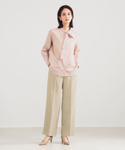 Demi-Luxe BEAMS（デミルクス ビームス）の「【セレモニー・フォーマル】ソフト ストレート パンツ＊（スラックス・レディース・オフホワイト/ベージュ/ネイビー・36/38）」の16枚目の写真