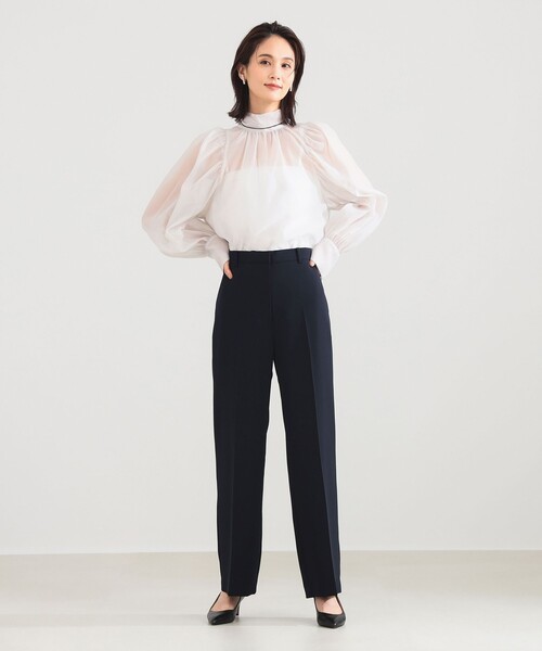 Demi-Luxe BEAMS（デミルクス ビームス）の「【セレモニー・フォーマル】ソフト ストレート パンツ＊（スラックス・レディース・オフホワイト/ベージュ/ネイビー・36/38）」の20枚目の写真