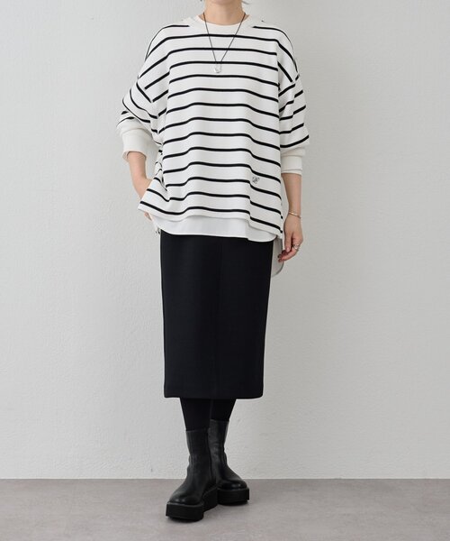 BEARDSLEY（ビアズリー）の「BAイニシャルサイドZIPニット（ニット/セーター・レディース・ホワイト/グレー・FREE）」の16枚目の写真