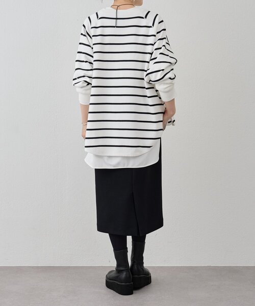 BEARDSLEY（ビアズリー）の「BAイニシャルサイドZIPニット（ニット/セーター・レディース・ホワイト/グレー・FREE）」の17枚目の写真