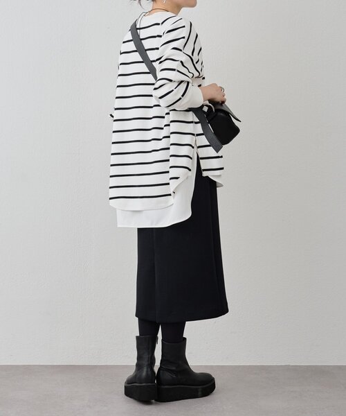 BEARDSLEY（ビアズリー）の「BAイニシャルサイドZIPニット（ニット/セーター・レディース・ホワイト/グレー・FREE）」の18枚目の写真