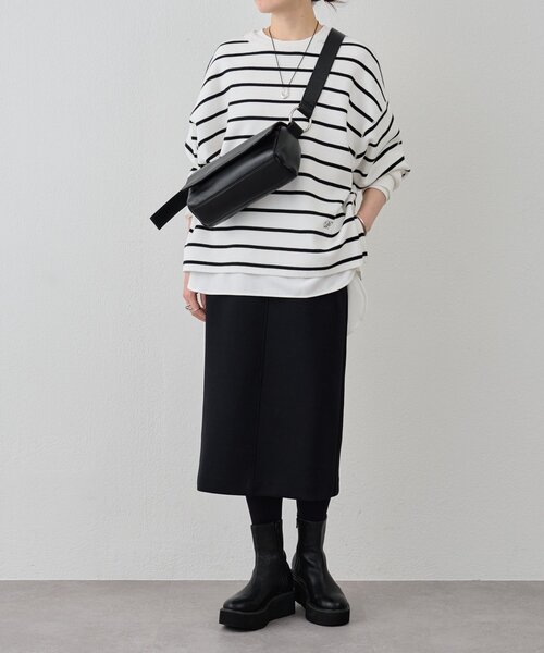 BEARDSLEY（ビアズリー）の「BAイニシャルサイドZIPニット（ニット/セーター・レディース・ホワイト/グレー・FREE）」の19枚目の写真