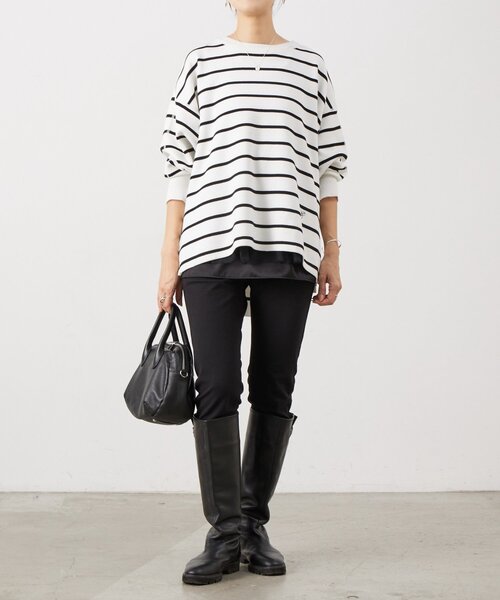 BEARDSLEY（ビアズリー）の「BAイニシャルサイドZIPニット（ニット/セーター・レディース・ホワイト/グレー・FREE）」の22枚目の写真