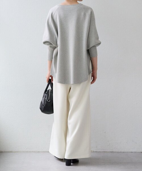 BEARDSLEY(ビアズリー)の「BAイニシャルサイドZIPニット(ニット/セーター・レディース・ホワイト/グレー・FREE)」の5枚目の写真