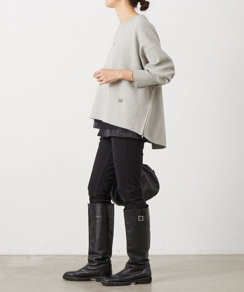 BEARDSLEY(ビアズリー)の「BAイニシャルサイドZIPニット(ニット/セーター・レディース・ホワイト/グレー・FREE)」の17枚目の写真