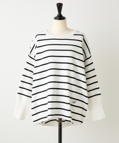 BEARDSLEY(ビアズリー)の「BAイニシャルサイドZIPニット(ニット/セーター・レディース・ホワイト/グレー・FREE)」の18枚目の写真