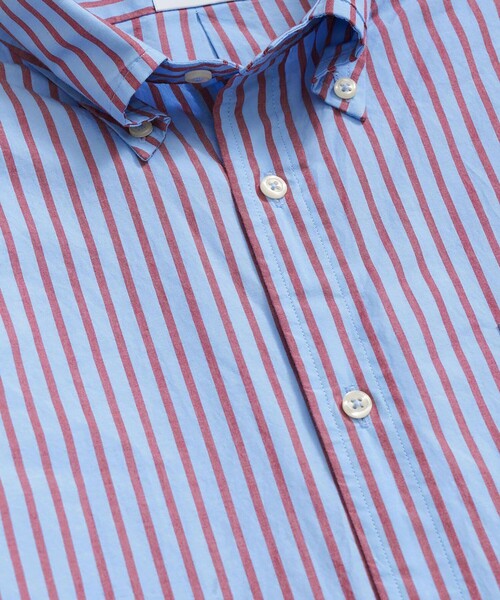 BROOKS BROTHERS(ブルックスブラザーズ)の「コットンポプリン シーズナルパターン フライデーシャツ(シャツ/ブラウス・メンズ・ピンク/ストライプ・SMALL/MEDIUM/LARGE/X-LARGE)」の3枚目の写真