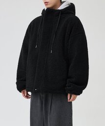 TOFFEE（トフィー）の「テディフリースフード執業(BLACK) T2O0003（その他アウター）」