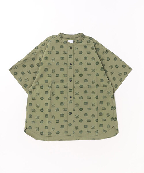 GROOVY COLORS（グルービーカラーズ）の「GC Patterned Band Collar Shirt（シャツ/ブラウス・キッズ・カーキ・135）」の5枚目の写真