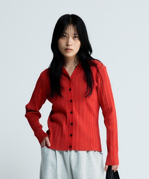 JEANASIS(ジーナシス)の「12Gランダムリブフーディ/650172(カーディガン/ボレロ・レディース・ブラック系その他/ブルー系その他/レッド系その他・FREE)」の1枚目の写真