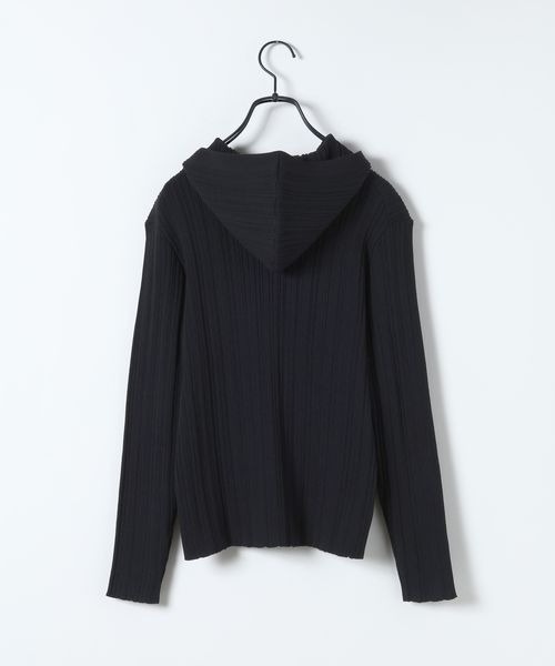 JEANASIS(ジーナシス)の「12Gランダムリブフーディ/650172(カーディガン/ボレロ・レディース・ブラック系その他/ブルー系その他/レッド系その他・FREE)」の4枚目の写真