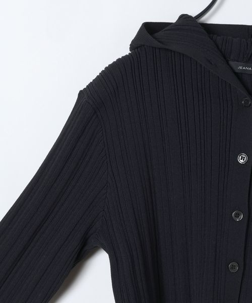 JEANASIS(ジーナシス)の「12Gランダムリブフーディ/650172(カーディガン/ボレロ・レディース・ブラック系その他/ブルー系その他/レッド系その他・FREE)」の6枚目の写真