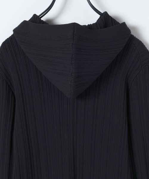 JEANASIS(ジーナシス)の「12Gランダムリブフーディ/650172(カーディガン/ボレロ・レディース・ブラック系その他/ブルー系その他/レッド系その他・FREE)」の9枚目の写真