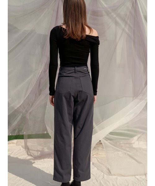 Sorry,Too Much Love(ソーリートゥーマッチラブ)の「Baggy Pin tuck Cotton Pants_Charcoal(その他パンツ・レディース・その他・S/M)」の5枚目の写真