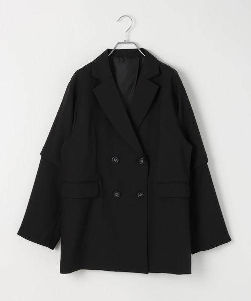 PAGEBOY（ページボーイ）の「【紫外線カット/接触冷感/イージーケア/セットアップ対応】バスケット2WAYジャケット（テーラードジャケット・レディース・ベージュ/グレー/ブラック・SMALL/MEDIUM）」の16枚目の写真