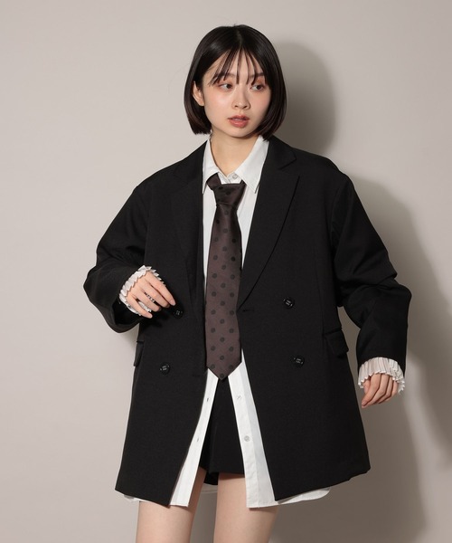 PAGEBOY（ページボーイ）の「【紫外線カット/接触冷感/イージーケア/セットアップ対応】バスケット2WAYジャケット（テーラードジャケット・レディース・ベージュ/グレー/ブラック・SMALL/MEDIUM）」の4枚目の写真