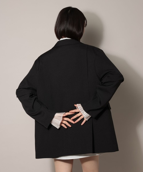 PAGEBOY（ページボーイ）の「【紫外線カット/接触冷感/イージーケア/セットアップ対応】バスケット2WAYジャケット（テーラードジャケット・レディース・ベージュ/グレー/ブラック・SMALL/MEDIUM）」の12枚目の写真