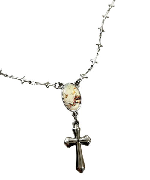 SK8ER ROCK(スケーターロック)の「Cross Chain Rosary Surgical Steel Necklace(ネックレス・レディース・その他・FREE)」の5枚目の写真