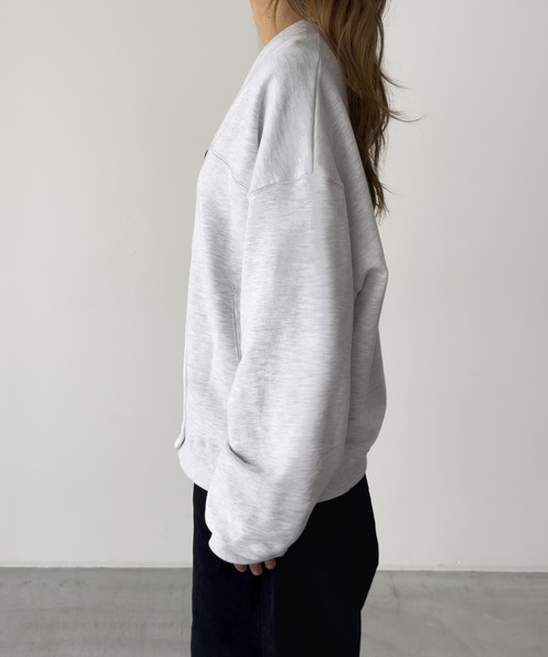 CANAL JEAN（キャナルジーン）の「HARING　スウェットカーディガン（カーディガン/ボレロ・レディース・ライトグレー・ONE SIZE）」の3枚目の写真