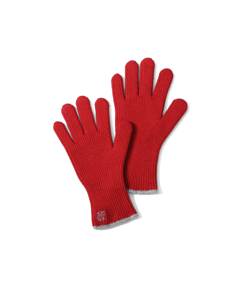 Bless Wool Rib Finger Gloves Urban Red（手袋）｜HORLISUN（ホーリー