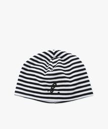 agnes b. | ベビー ”b.”ロゴ 刺繍 細ボーダー コットン ハット(ハット)