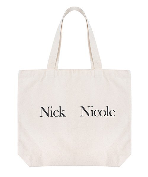 NICK&NICOLE(ニックアンドニコール)の「NICOLE CANVAS SQUARE ECOBAG_OATMEAL(エコバッグ/サブバッグ・レディース・その他・ONE SIZE)」の1枚目の写真