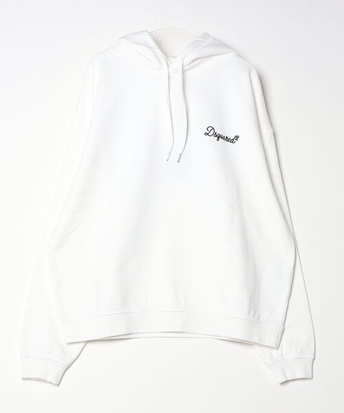 DSQUARED2(ディースクエアード)の「D2 Signature Relax Fit Hoodie Wash/0261/CO(パーカー・メンズ・ブラック/ホワイト・S/M/L/XL)」の1枚目の写真