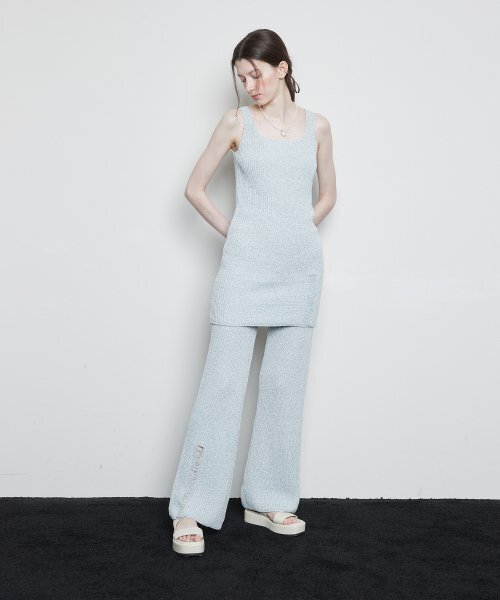 LARTIGENT(ラーティゼン)の「L3 DEMAGE KNIT PANTS(SKY BLUE)(その他パンツ・レディース・その他・FREE)」の2枚目の写真