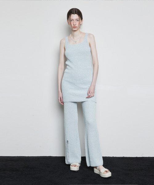 LARTIGENT(ラーティゼン)の「L3 DEMAGE KNIT PANTS(SKY BLUE)(その他パンツ・レディース・その他・FREE)」の3枚目の写真