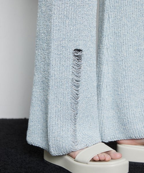 LARTIGENT(ラーティゼン)の「L3 DEMAGE KNIT PANTS(SKY BLUE)(その他パンツ・レディース・その他・FREE)」の4枚目の写真