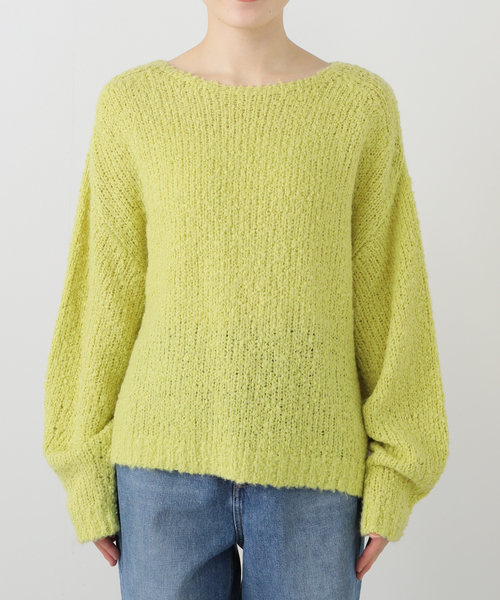 La TOTALITE（ラトータリテ）の「【洗える】ローゲージブークレプルオーバー（ニット/セーター・レディース・ピンク系その他/ホワイト/イエロー・FREE）」の8枚目の写真