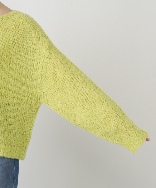 La TOTALITE（ラトータリテ）の「【洗える】ローゲージブークレプルオーバー（ニット/セーター・レディース・ピンク系その他/ホワイト/イエロー・FREE）」の11枚目の写真