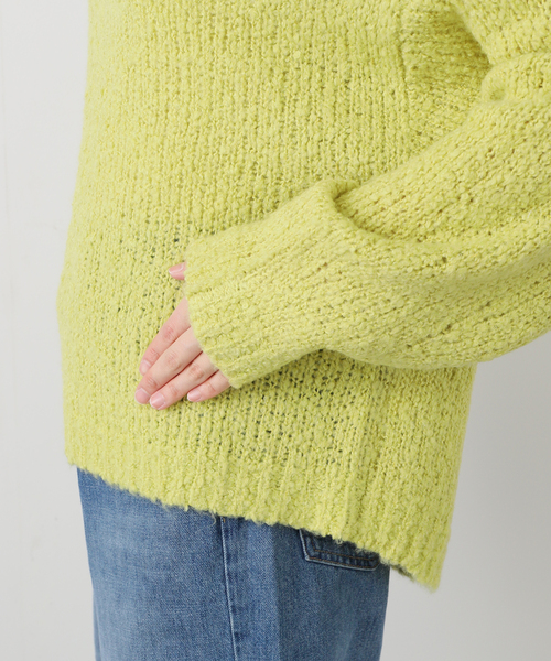 La TOTALITE（ラトータリテ）の「【洗える】ローゲージブークレプルオーバー（ニット/セーター・レディース・ピンク系その他/ホワイト/イエロー・FREE）」の22枚目の写真
