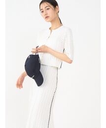 LAGUNAMOON | バイカラーサイドラインレースニットセットアップ(ワンピース)