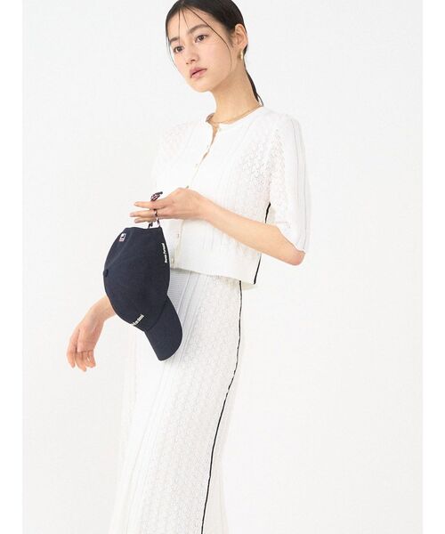 LAGUNAMOON（ラグナムーン）の「バイカラーサイドラインレースニットセットアップ（ワンピース・レディース・ホワイト/ブラック/ブルー・MEDIUM/SMALL）」の14枚目の写真