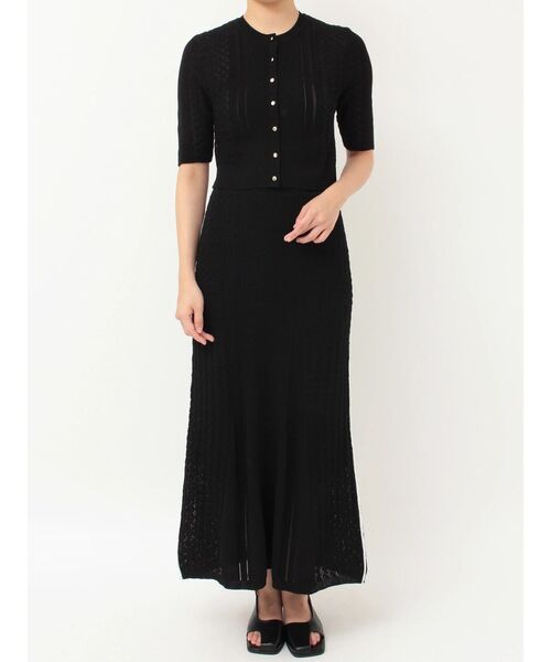 LAGUNAMOON（ラグナムーン）の「バイカラーサイドラインレースニットセットアップ（ワンピース・レディース・ホワイト/ブラック/ブルー・MEDIUM/SMALL）」の13枚目の写真