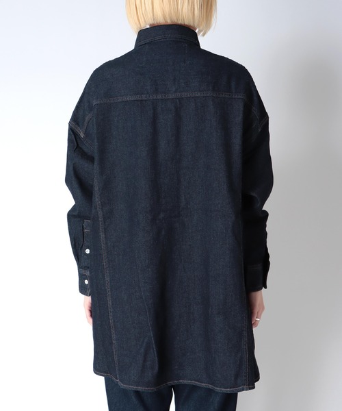 Healthy denim(ヘルシーデニム)の「Almondオーバーデニムシャツ【ヘルシーデニム/HealthyDenim】(シャツ/ブラウス・レディース・インディゴブルー・36)」の10枚目の写真