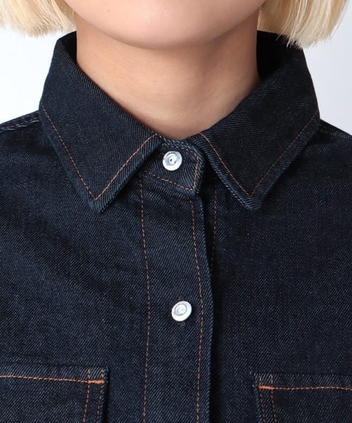 Healthy denim(ヘルシーデニム)の「Almondオーバーデニムシャツ【ヘルシーデニム/HealthyDenim】(シャツ/ブラウス・レディース・インディゴブルー・36)」の11枚目の写真