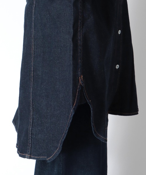 Healthy denim(ヘルシーデニム)の「Almondオーバーデニムシャツ【ヘルシーデニム/HealthyDenim】(シャツ/ブラウス・レディース・インディゴブルー・36)」の13枚目の写真