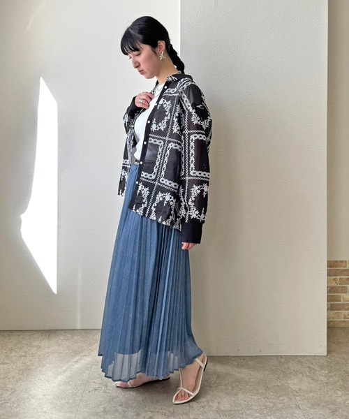 LHELBIE(レルビエ)の「エンブロイダリーシアーシャツ(シャツ/ブラウス・レディース・オフホワイト/ブラック・M)」の20枚目の写真