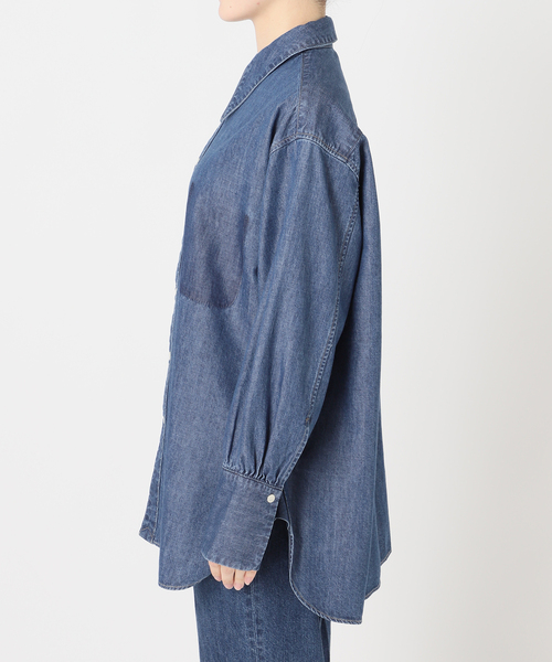 B.C STOCK(ベーセーストック)の「ウォッシャブル / DU JOUR / デュ ジュール LONG-POINT JEAN SHIRT(シャツ/ブラウス・レディース・ブルー系その他・FREE)」の19枚目の写真