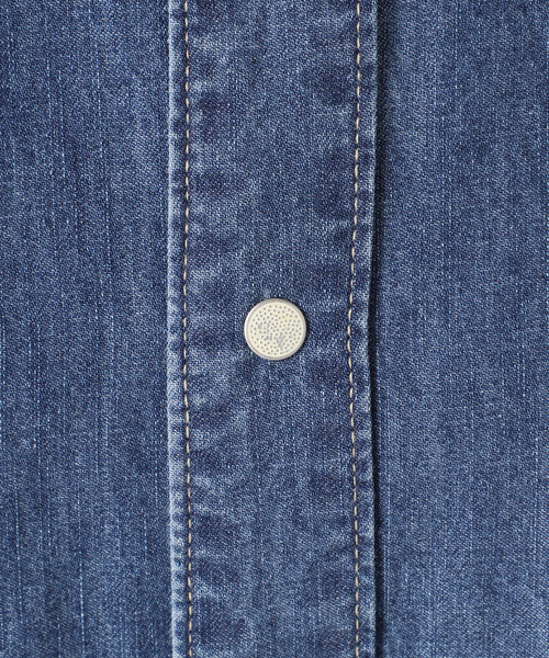 B.C STOCK(ベーセーストック)の「ウォッシャブル / DU JOUR / デュ ジュール LONG-POINT JEAN SHIRT(シャツ/ブラウス・レディース・ブルー系その他・FREE)」の11枚目の写真