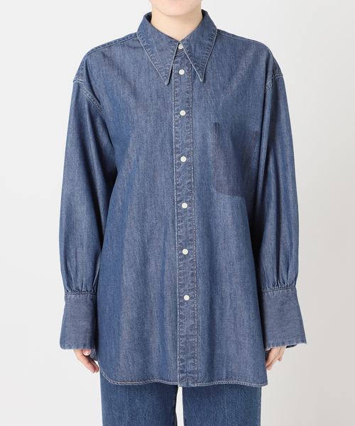 B.C STOCK(ベーセーストック)の「ウォッシャブル / DU JOUR / デュ ジュール LONG-POINT JEAN SHIRT(シャツ/ブラウス・レディース・ブルー系その他・FREE)」の12枚目の写真