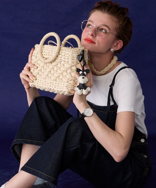 BONLECILL Marche(ボンルシールマルシェ)の「【BONLECILL Marche】サークルハンドルバスケット/カゴバッグ/ハンドメイド(かごバッグ・レディース・ベージュ/アイボリー・FREE)」の8枚目の写真