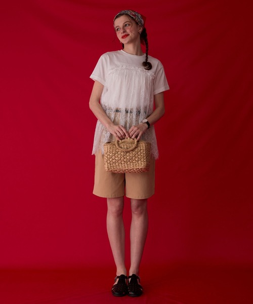 BONLECILL Marche(ボンルシールマルシェ)の「【BONLECILL Marche】サークルハンドルバスケット/カゴバッグ/ハンドメイド(かごバッグ・レディース・ベージュ/アイボリー・FREE)」の17枚目の写真
