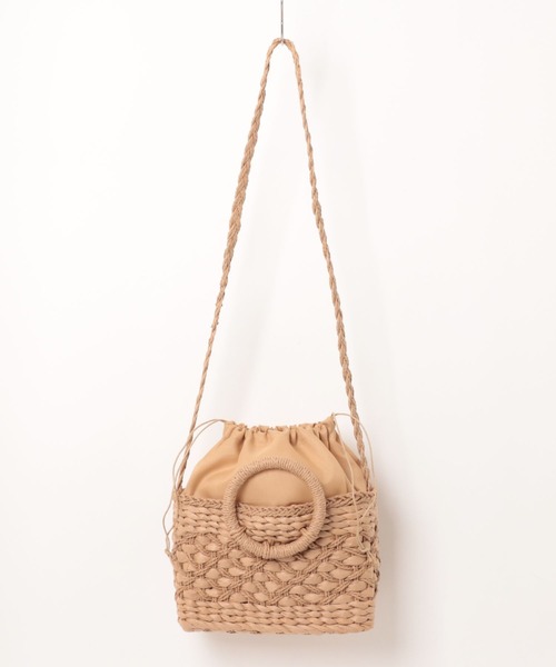 BONLECILL Marche(ボンルシールマルシェ)の「【BONLECILL Marche】サークルハンドルバスケット/カゴバッグ/ハンドメイド(かごバッグ・レディース・ベージュ/アイボリー・FREE)」の18枚目の写真